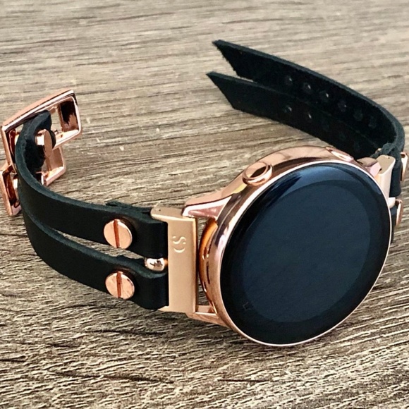 Double Strap Black Leather Galaxy Active Band main image 7